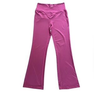 Pro Player Pink Violet Leggings Flare Leg Yoga Pants V Cut Waist Size Medium